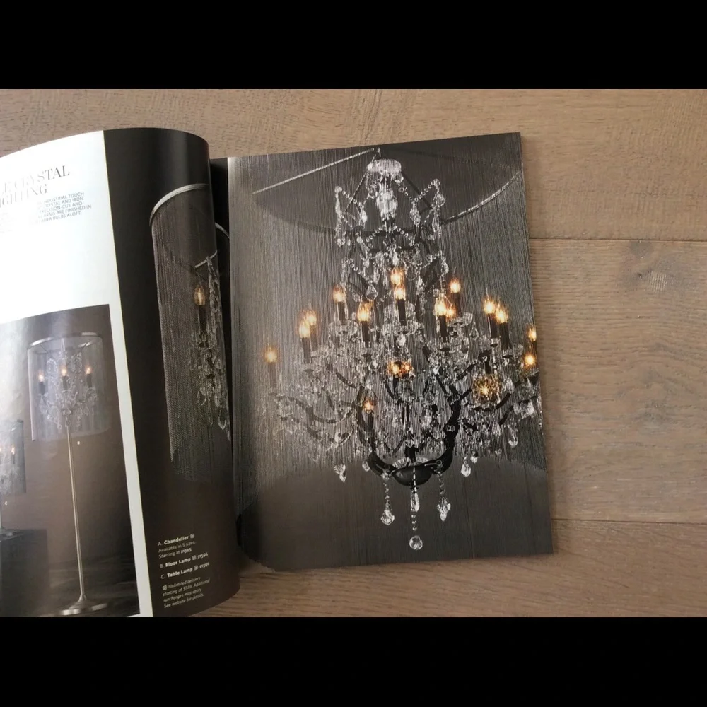 RH restoration hardware catalog table look book